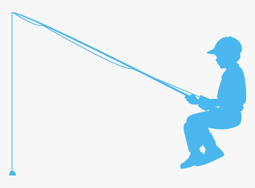 Fishing Boy Silhouette, HD Png Download