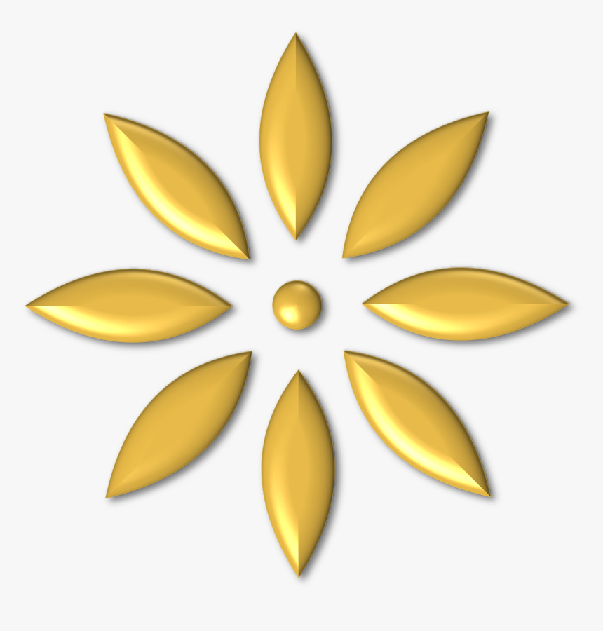 Bullet Points Png Download Gold Petal Flower Png, Transparent Png