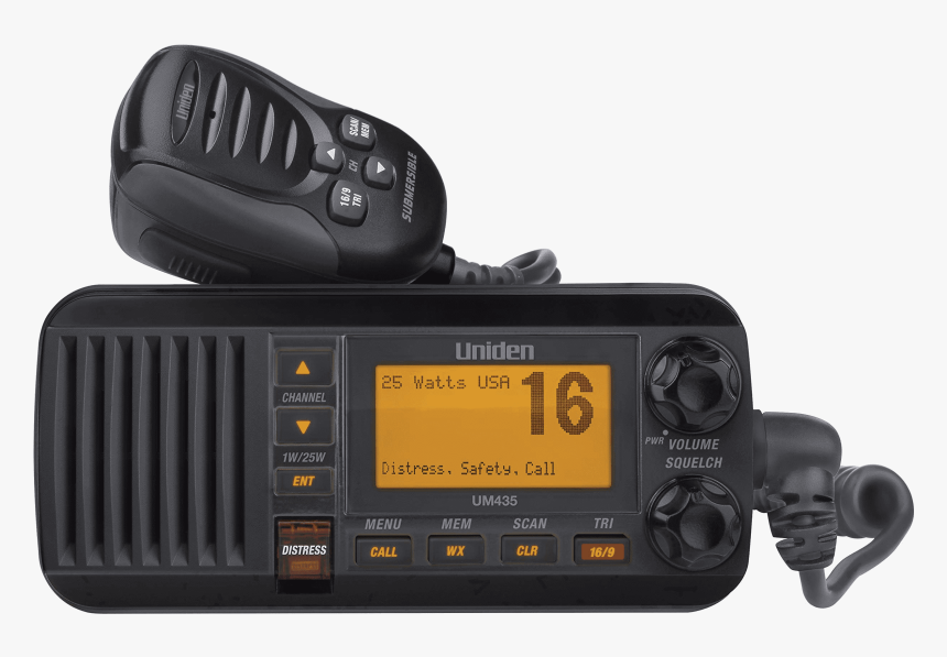 Uniden Fixed-mount Vhf Radio With Handheld Microphone - Um435 Uniden Fixed Mount Vhf Radio, HD Png Download