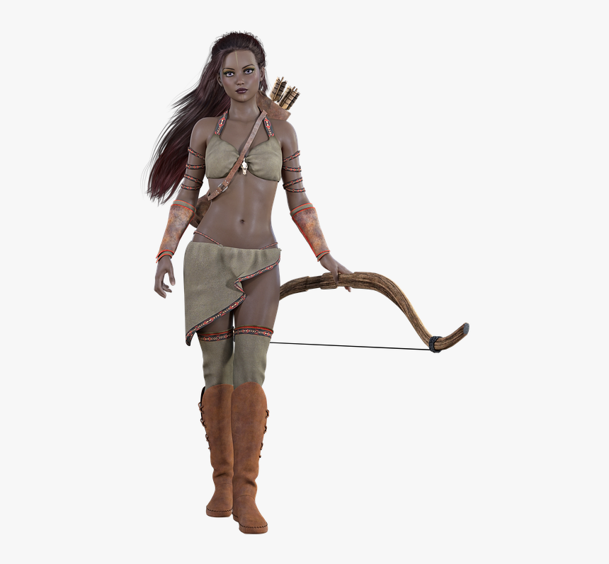 Transparent Amazon Arrow Png - Fantasy Human Archer Female, Png Download