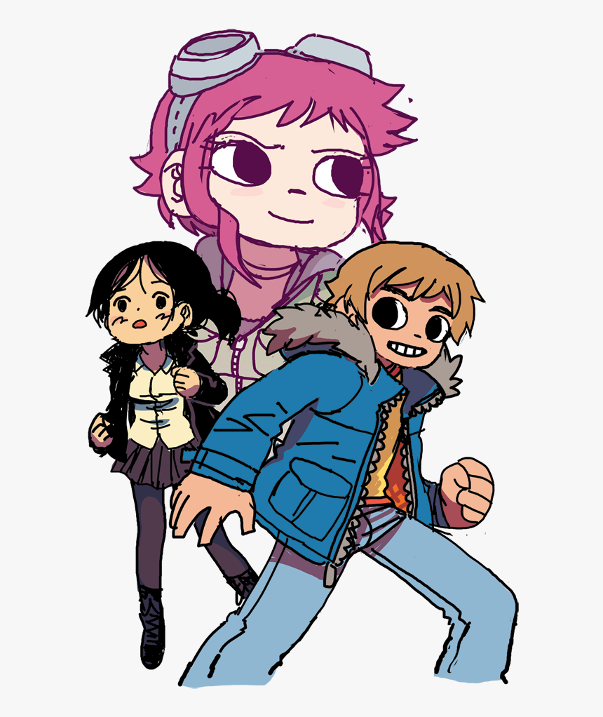 Previously Unpublished Scott Pilgrim Sketch, - Scott Pilgrim Cartoon Art, HD Png Download