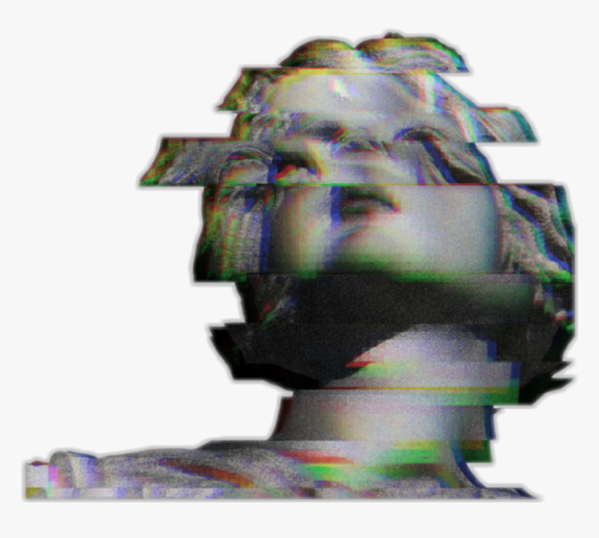 Glitch Vaporwave Vaporwaveart Aesthe Png Vaporwave - Glitch Statue, Transparent Png