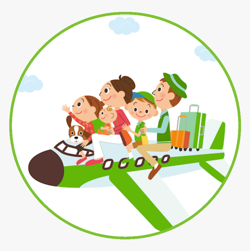 Air Transportation Circle - Family Holiday Clip Art, HD Png Download