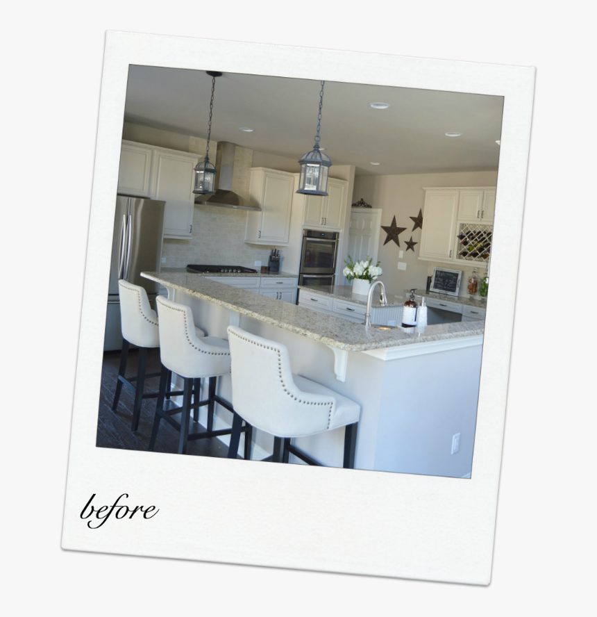Cream Cabinet Kitchen Makeover Reveal - Interior Design, HD Png Download