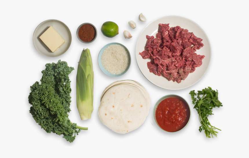 Beef & Summer Corn Enchiladas With Kale & Monterey - Red Meat, HD Png Download