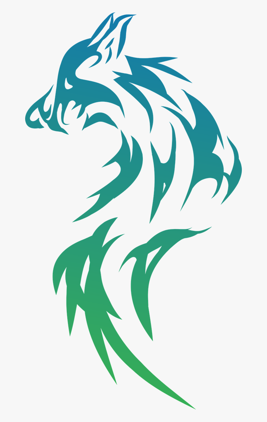 Transparent Fox Silhouette Png - Tribal Wolf Png, Png Download