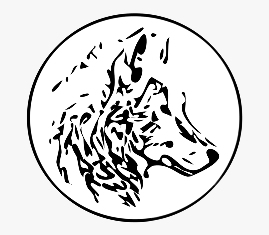 Tribal Art Designs - Wolftribal Corcle, HD Png Download