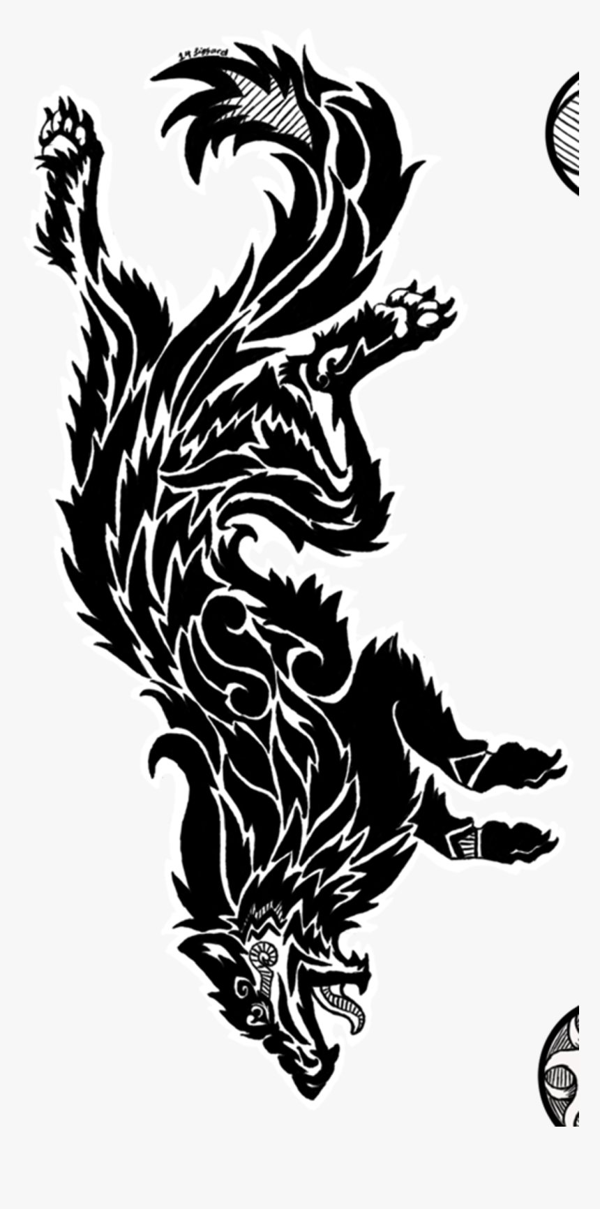 Wolf Tattoo Png, Transparent Png