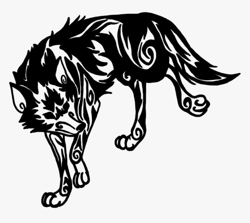 Tribal Wolf 1 By Chos N One-d6bdk2s - Transparent Tribal Wolf Png, Png Download