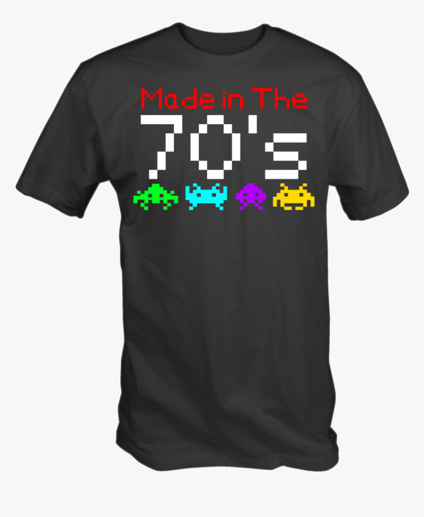 6tn Made In The 70s Space Invader Graphics Retro 8 - Doom Tshirt, HD Png Download