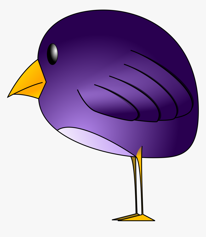 Bird Free Stock Photo Illustration Of A Blue Bird - Cartoon Purple Bird, HD Png Download