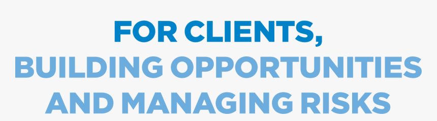 For Clients Building Opportunities Managing Risks - Electric Blue, HD Png Download