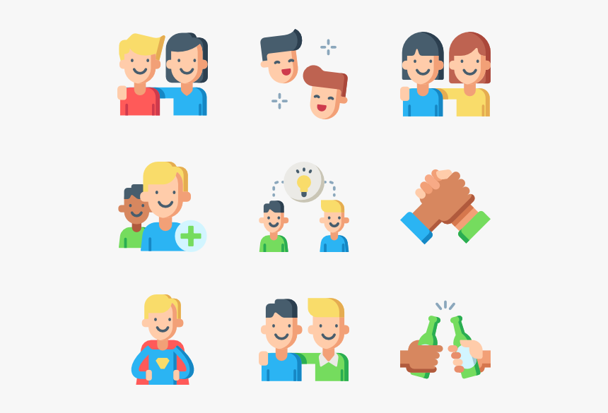 Friendship - Vector Friend Icon Png, Transparent Png