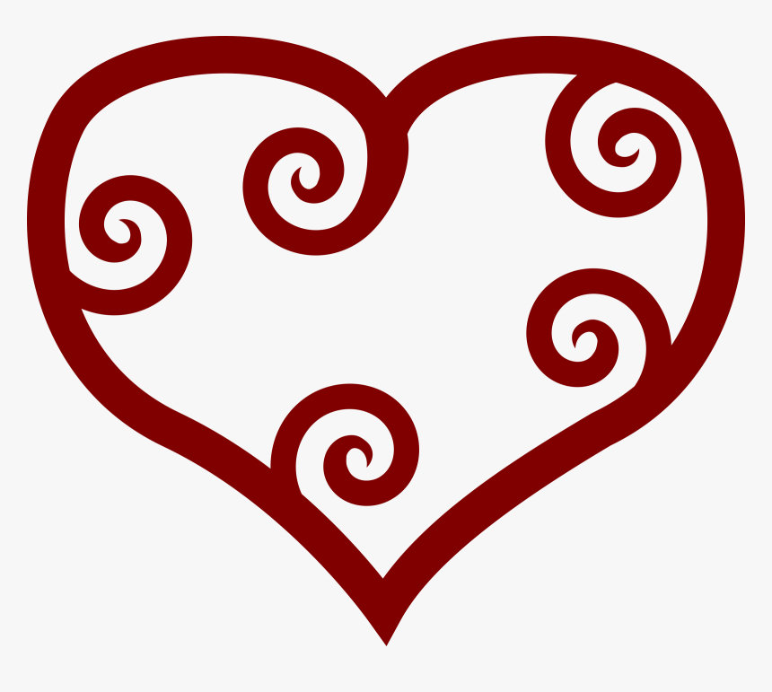 Valentine Red Maori Heart Clip Arts - Valentine Clip Art, HD Png Download