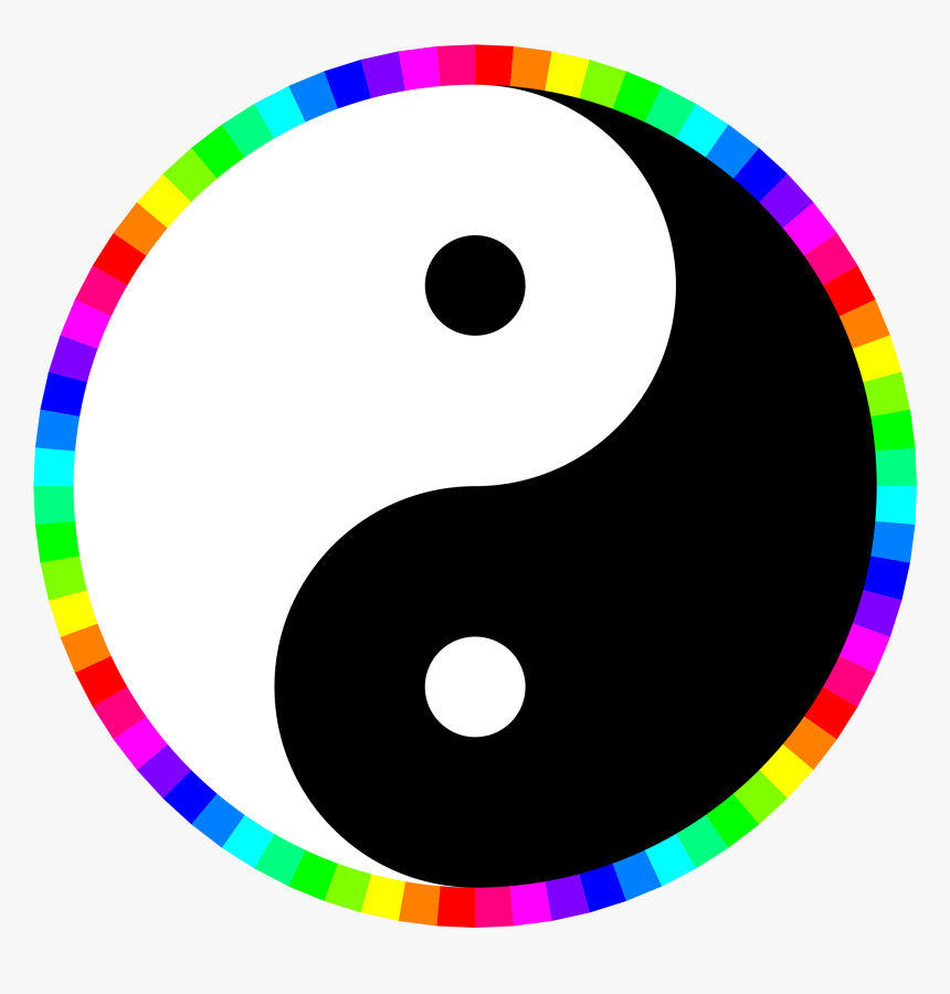 Rainbow Clipart Wheel - Yin Yang Color Wheel, HD Png Download