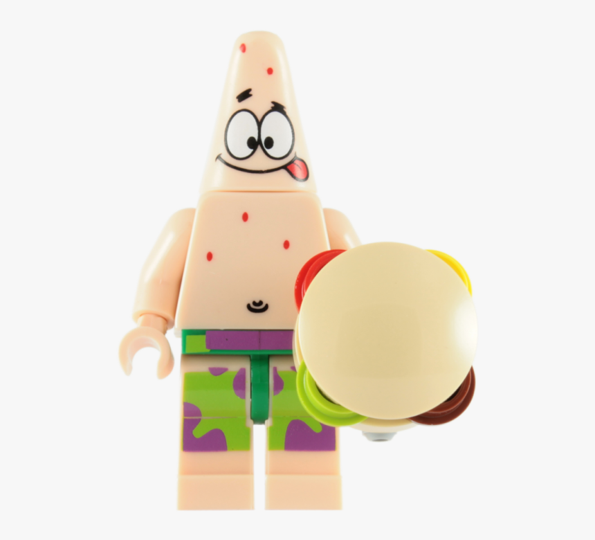 Lego Patrick Minifigure With Krabby Patty - Lego Patrick, HD Png Download