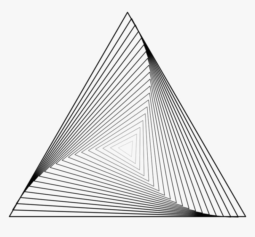 Geometry, Triangles, Curved, Shape - Ilusion Optica Con Triangulos, HD Png Download