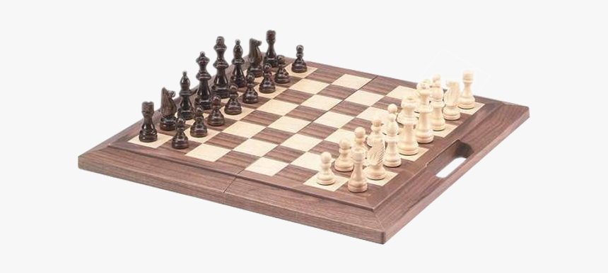 Classic Folding Chess Set - Wooden Chess Board Large, HD Png Download
