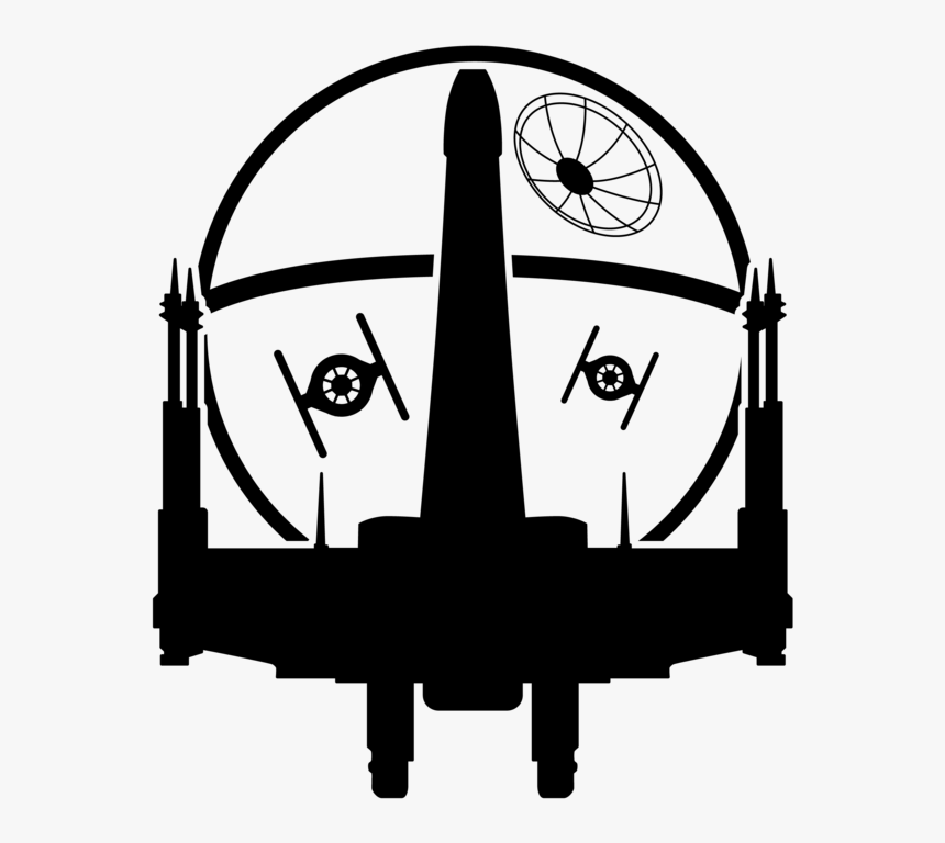 X Wing Miniatures Game X Wing Starfighter Clip Art - X Wing Silhouette Png, Transparent Png