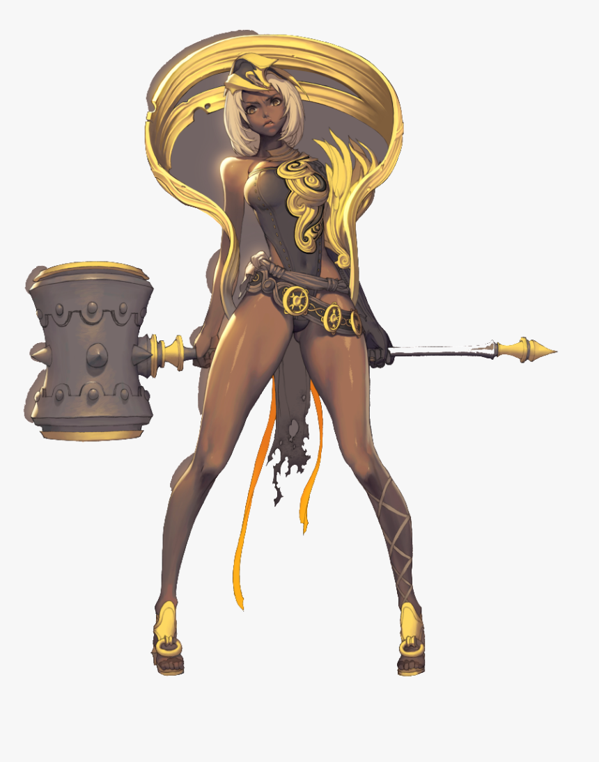 Anime Dark Skinned Fighter Girl, HD Png Download