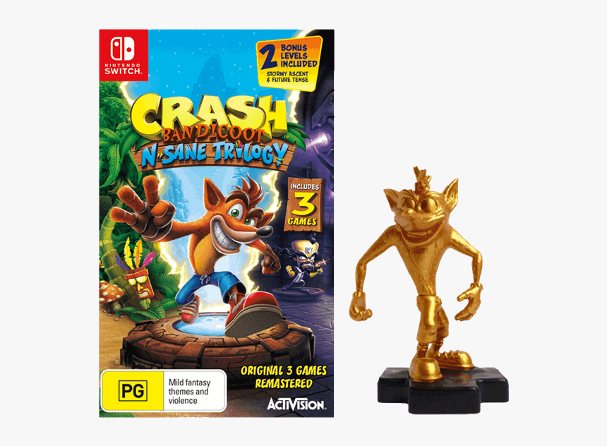 Crash Bandicoot M T-shirt Jump Wump Crash Logo - Crash Bandicoot N Sane Trilogy Switch, HD Png Download