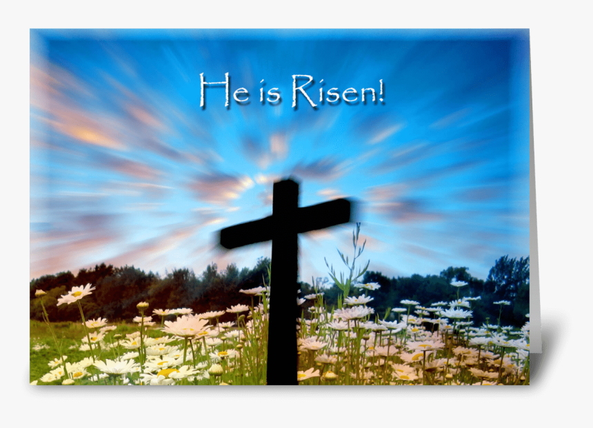 He Is Risen Greeting Card - Easter Cross, HD Png Download