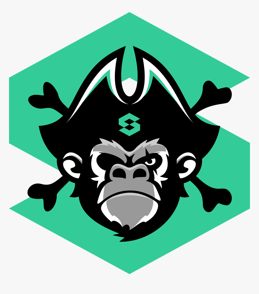 Monkey 614 Kb - Illustration Pirate Monkey Vector, HD Png Download