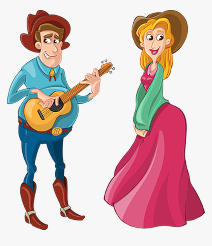 Halloween Party Dance Music - Country Singers Cartoon Clipart, HD Png Download