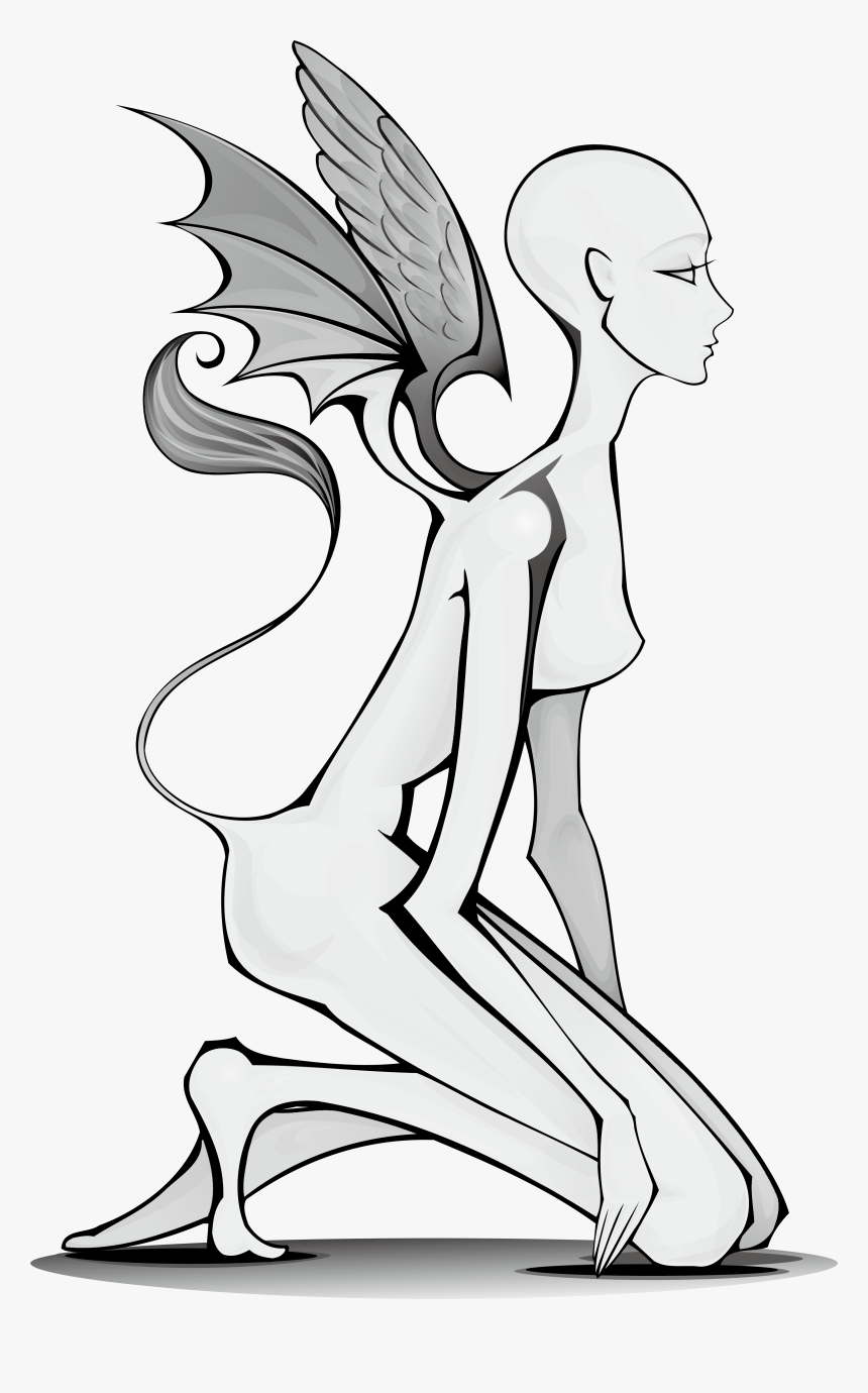 Hand-painted Elf Characters Vector Material Png Download - รูป นางฟ้า ซาตาน การ์ตูน, Transparent Png
