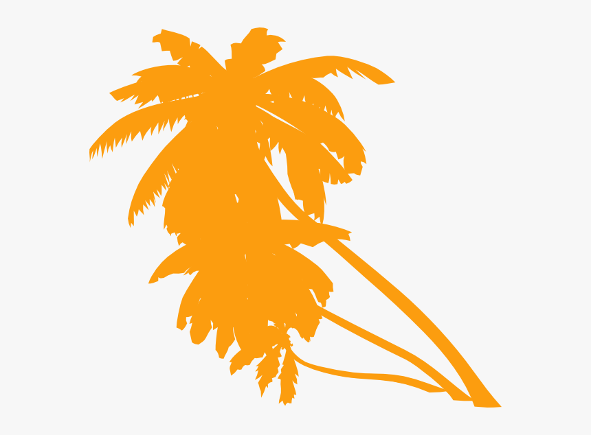 Png Orange Palm Tree Black And White - Animated Palm Tree Png, Transparent Png