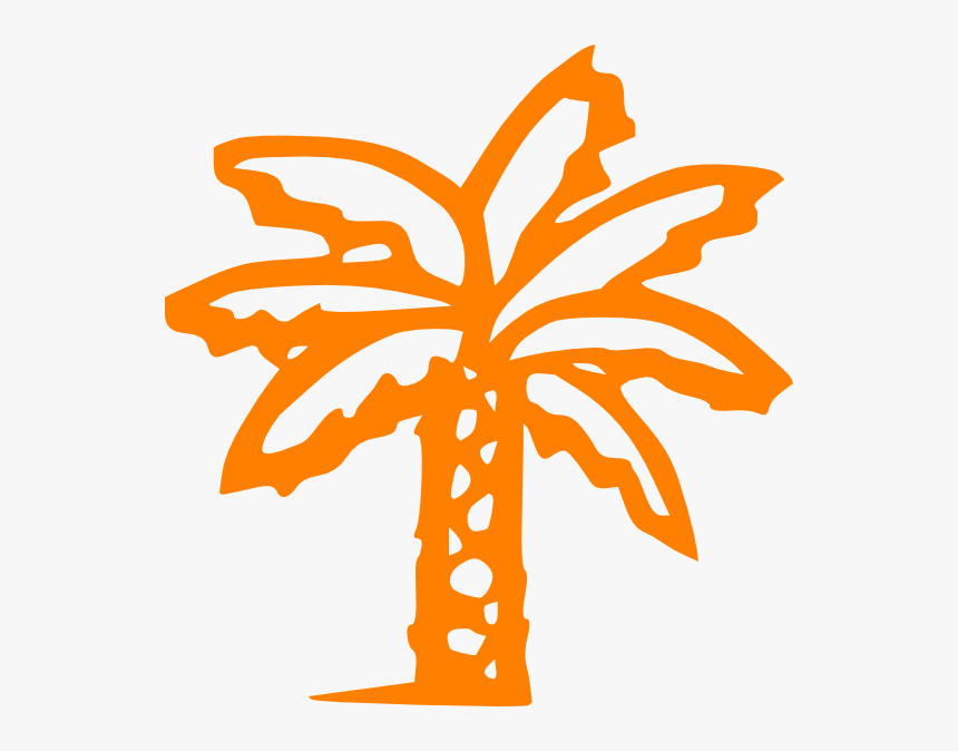 Palm Tree Clip Art Black, HD Png Download