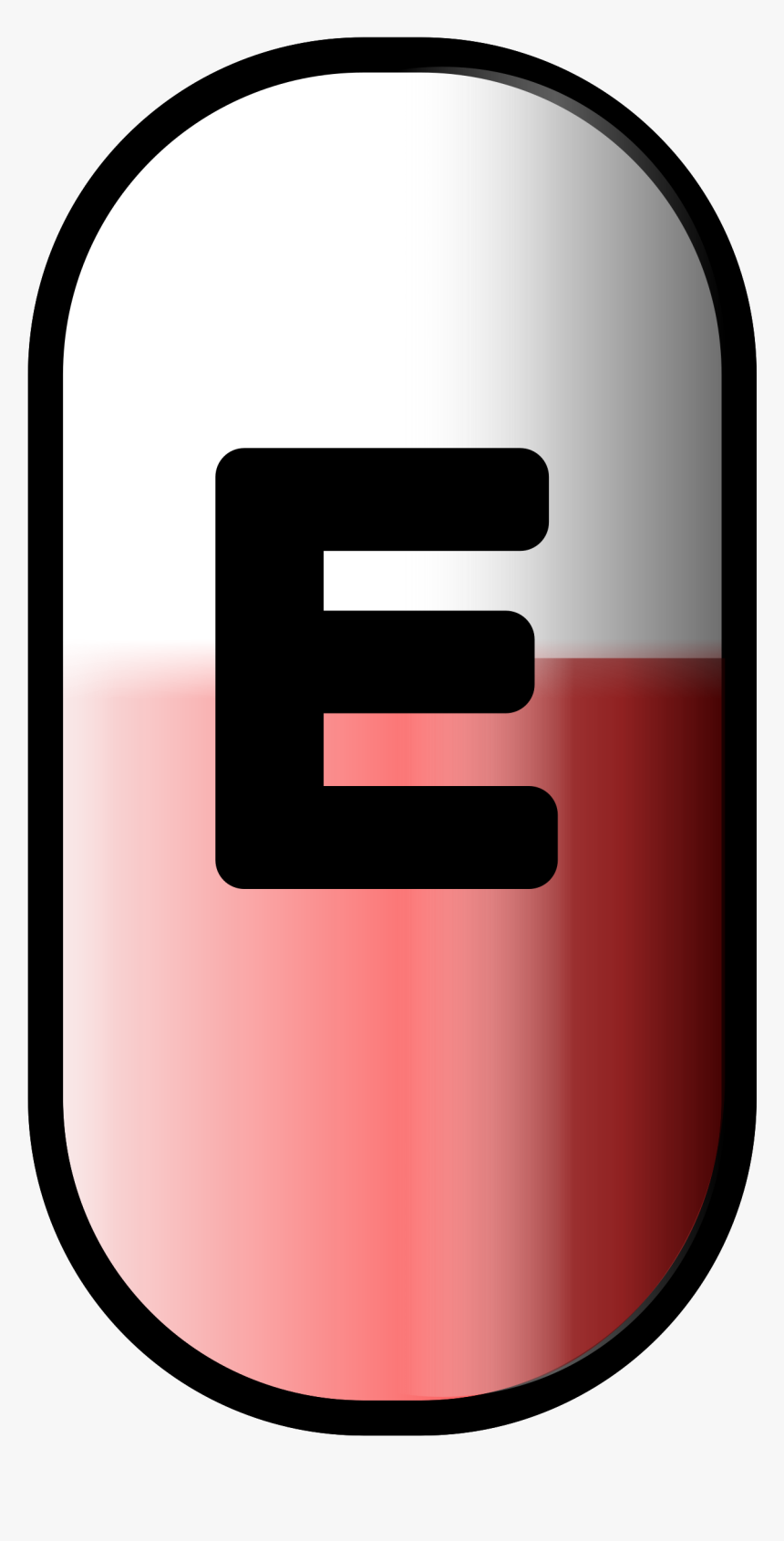 White Red E Pill Svg Clip Arts - Clip Art, HD Png Download