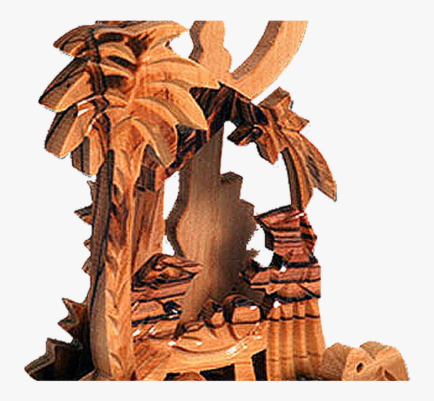 Christmas Nativity Scene Ornaments Made From Olive - Tree, HD Png Download