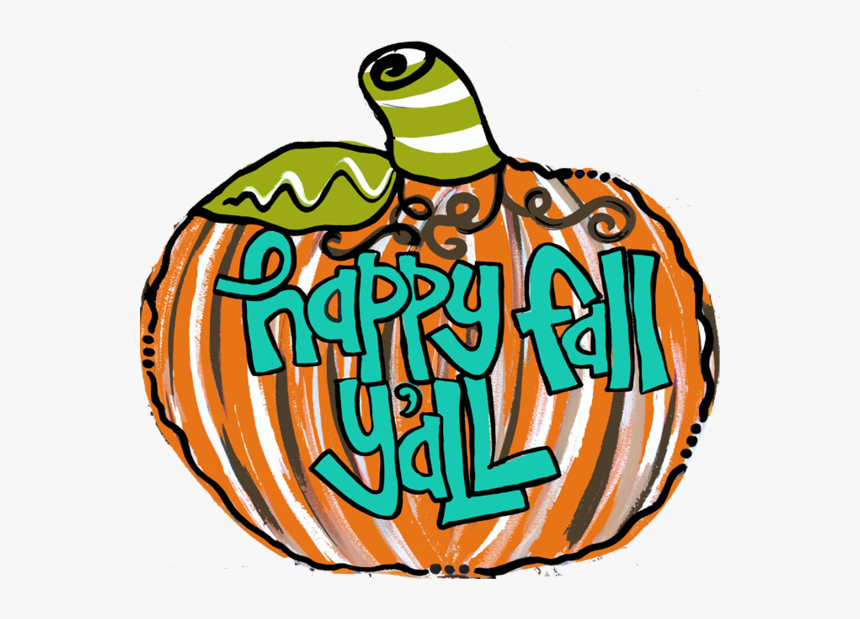 Happy Fall Yall Pumpkin - It's Fall Yall Clipart, HD Png Download