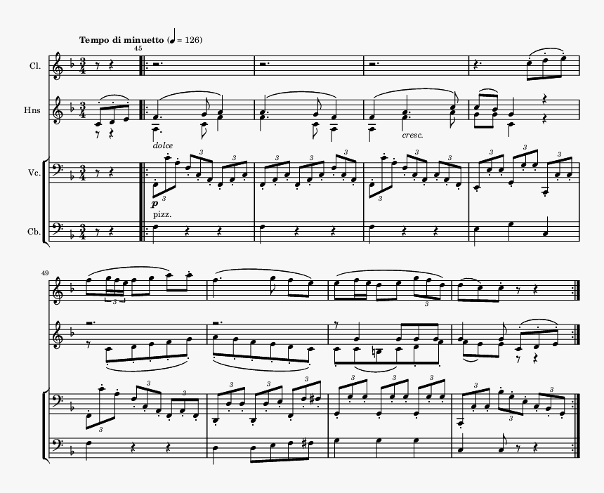 Beethoven 8th Symphony 2nd Movement, HD Png Download