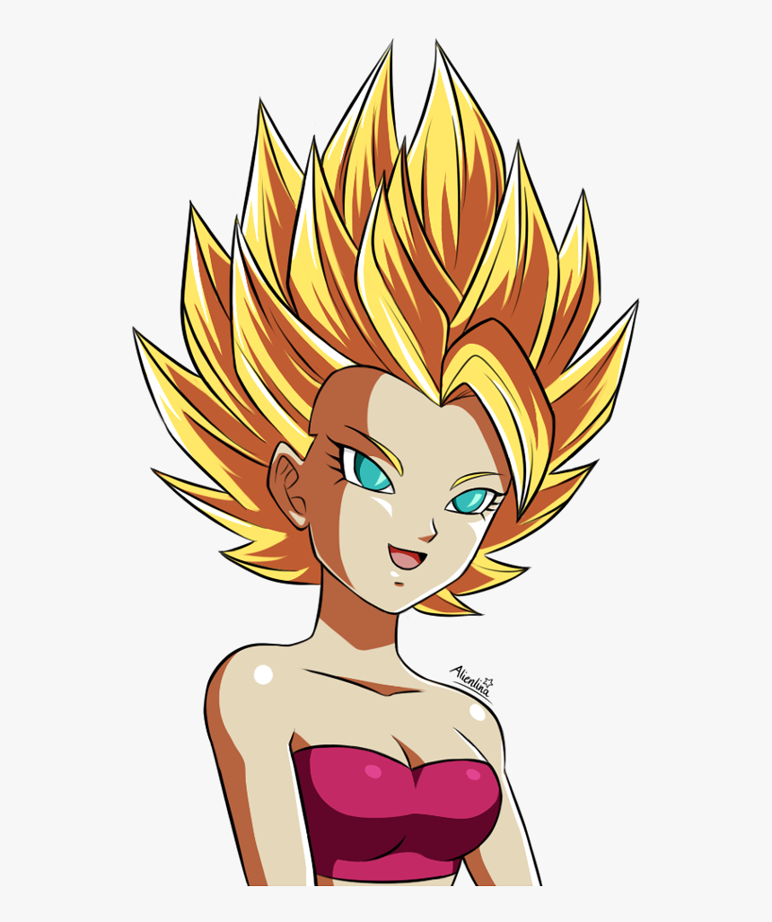 Transparent Super Sayin Hair Png - Super Saiyan Caulifla Dbs, Png Download