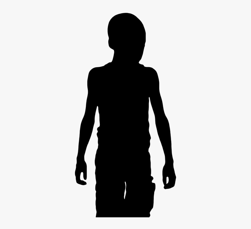 Black And White - African Boy Silhouette, HD Png Download