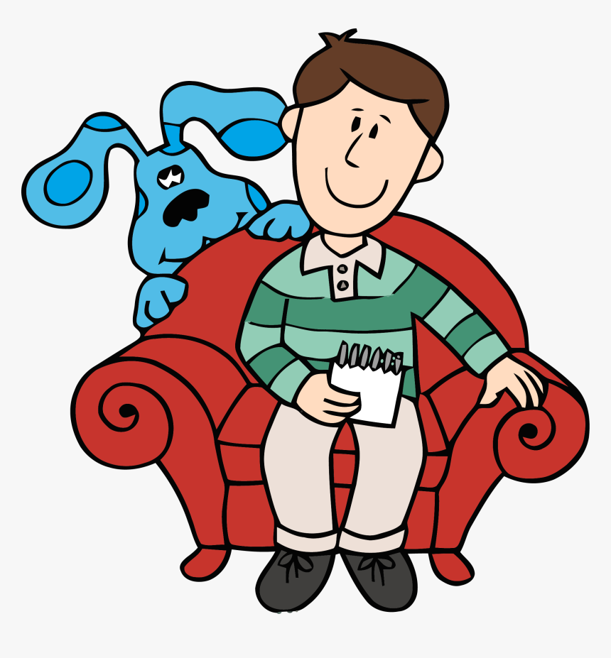 Temporary Blue S Clues Clip Art And Man Clipart Png - Blues Clues Steve Cartoon, Transparent Png