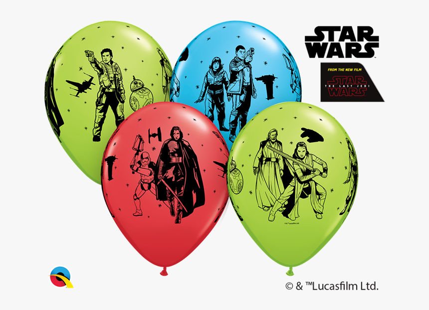 Star Wars The Last Jedi Balloon - Birthday Star Wars Transparent, HD Png Download