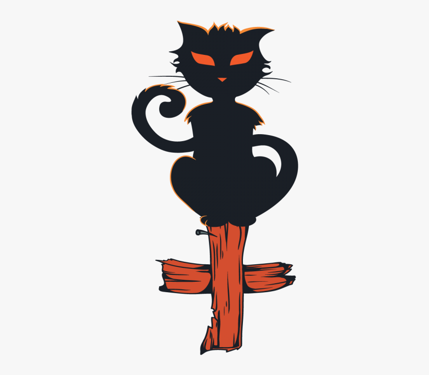 Halloween Cat Png Image File - Illustration, Transparent Png