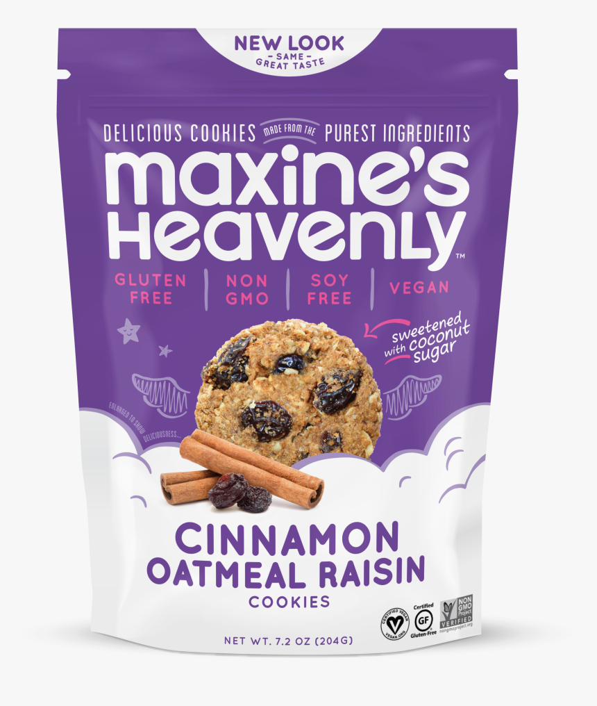 Gluten-free Maxine S Heavenly Oatmeal Raisin Cookies - Chocolate Chip Cookie, HD Png Download