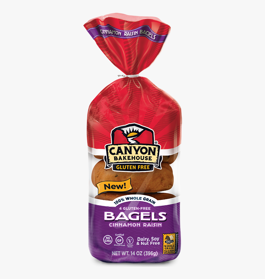 Canyon Bakehouse Gluten Free Cinnamon Raisin Bagels, - Canyon Bakehouse Everything Bagel, HD Png Download