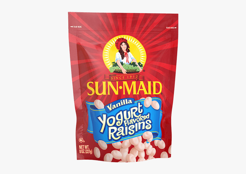 Sun-maid Vanilla Yogurt Flavored Raisins 8 Oz - Sun Maid Raisin Girl, HD Png Download