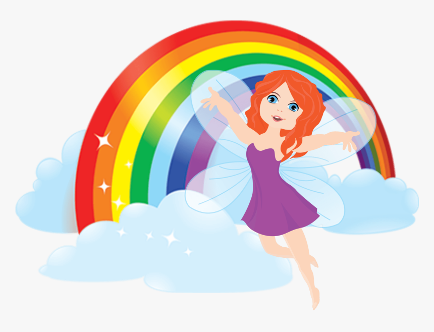 Purple Fairy With Rainbow - Arc Enciel Arc En Ciel, HD Png Download
