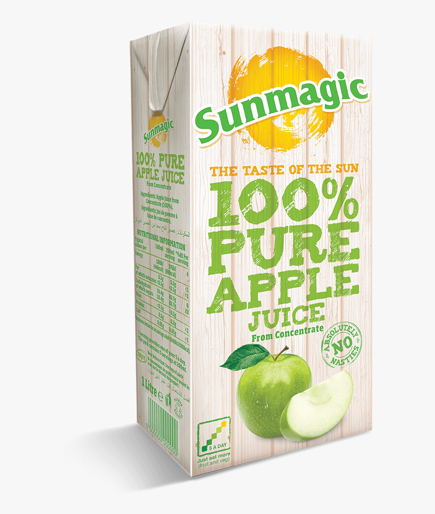Sunmagic 1l 100% Pure Apple Juice Recap - Granny Smith, HD Png Download