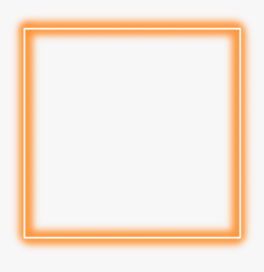 #neon #square #border #png #orange #freetoedit, Transparent Png