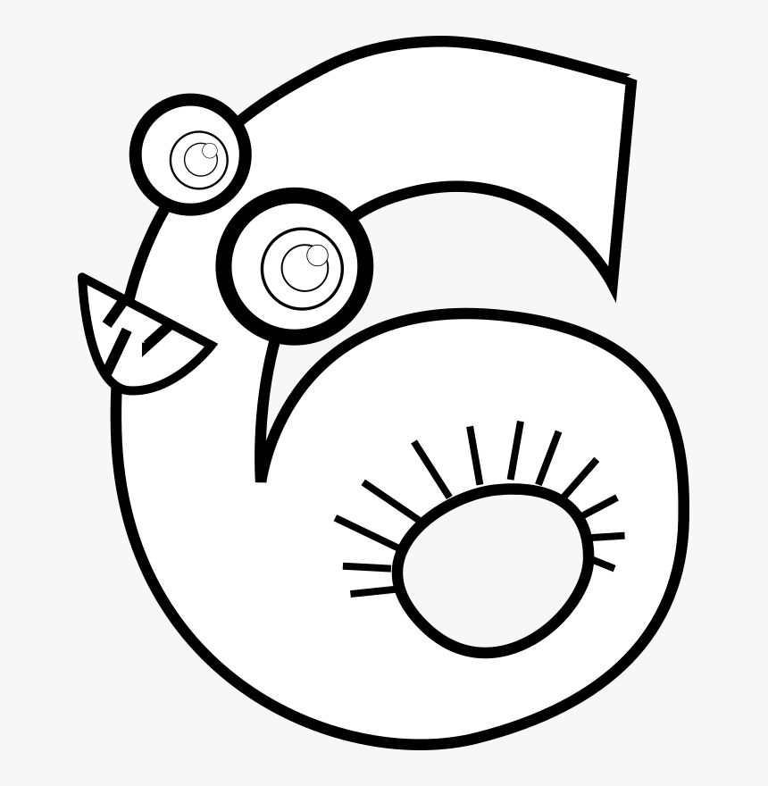 Clipart - Number Black And White Clip Art, HD Png Download