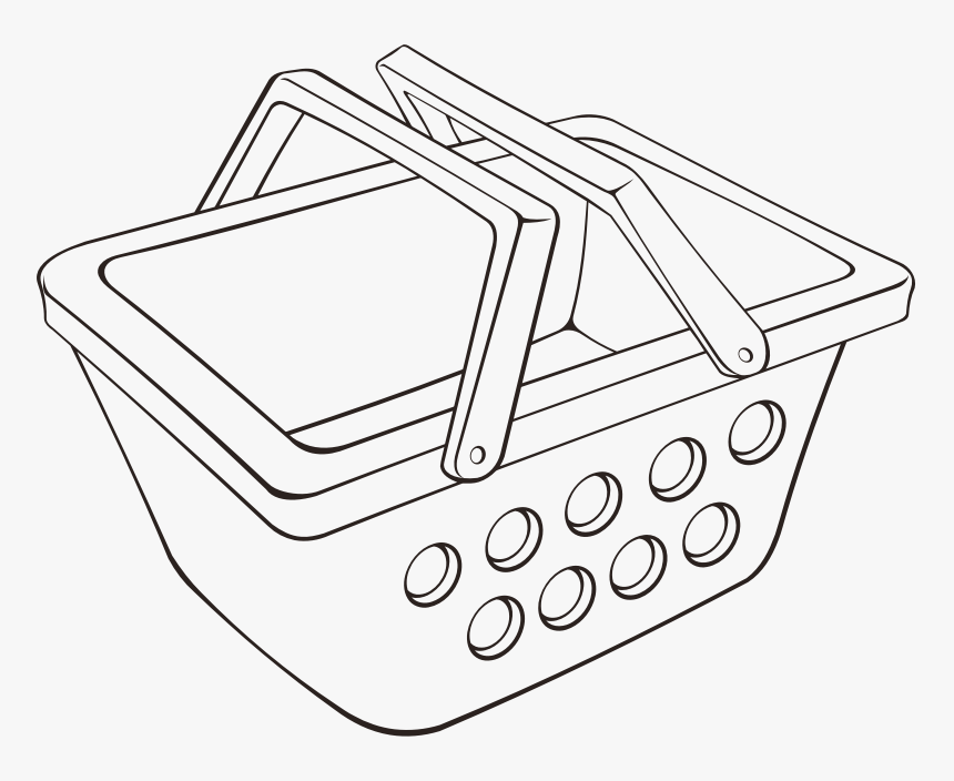 Basket 2 - Basket Outline Png, Transparent Png