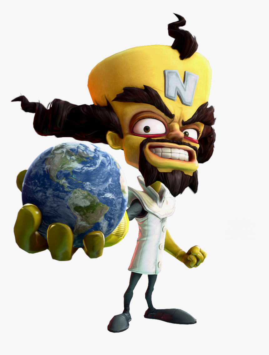 Cortex Scared Crash Bandicoot, HD Png Download