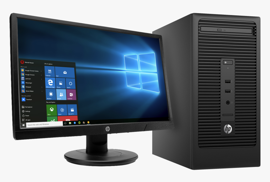 Desktop Computer Png Free Download - Hp Prodesk 400 G5 I5, Transparent Png